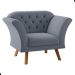 Poltrona Decorativa Roseira Inca Chumbo