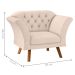 Poltrona Decorativa Roseira Linha Bege