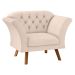 Poltrona Decorativa Roseira Linha Bege