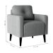 Poltrona Decorativa Viale Boucle Cinza