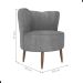 Poltrona Decorativa para Sala Amapá Boucle Cinza