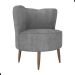 Poltrona Decorativa para Sala Amapá Boucle Cinza