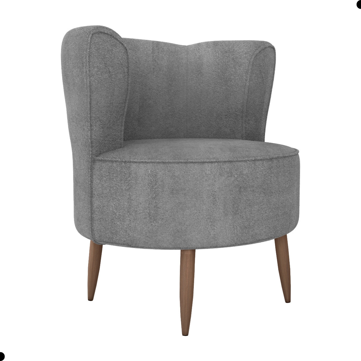 Poltrona Decorativa para Sala Amapá Boucle Cinza