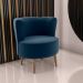 Poltrona Decorativa para Sala Amapá Veludo Azul