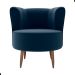 Poltrona Decorativa para Sala Amapá Veludo Azul