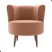 Poltrona Decorativa para Sala Amapá Veludo Ferrugem