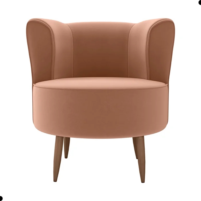 Poltrona Decorativa para Sala Amapá Veludo Ferrugem