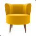 Poltrona Decorativa para Sala Amapá Veludo Holland Amarelo