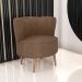 Poltrona Decorativa para Sala Amapá Veludo Marrom