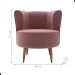 Poltrona Decorativa para Sala Amapá Veludo Rose