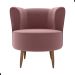 Poltrona Decorativa para Sala Amapá Veludo Rose