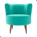 Poltrona Decorativa para Sala Amapá Veludo Verde Menta