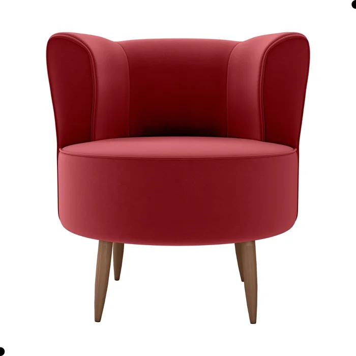 Poltrona Decorativa para Sala Amapá Veludo Vinho