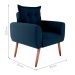 Poltrona Decorativa para Sala Arcos Suede Azul