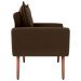 Poltrona Decorativa para Sala Arcos Suede Marrom