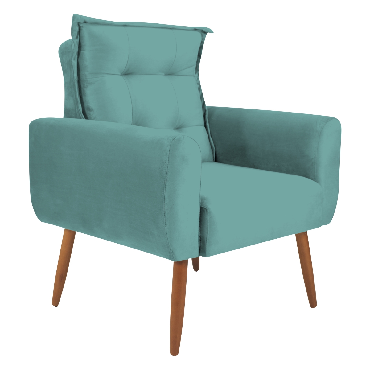 Poltrona Decorativa para Sala Arcos Veludo Verde Menta