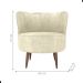Poltrona Decorativa para Sala Ariel  Boucle Bege