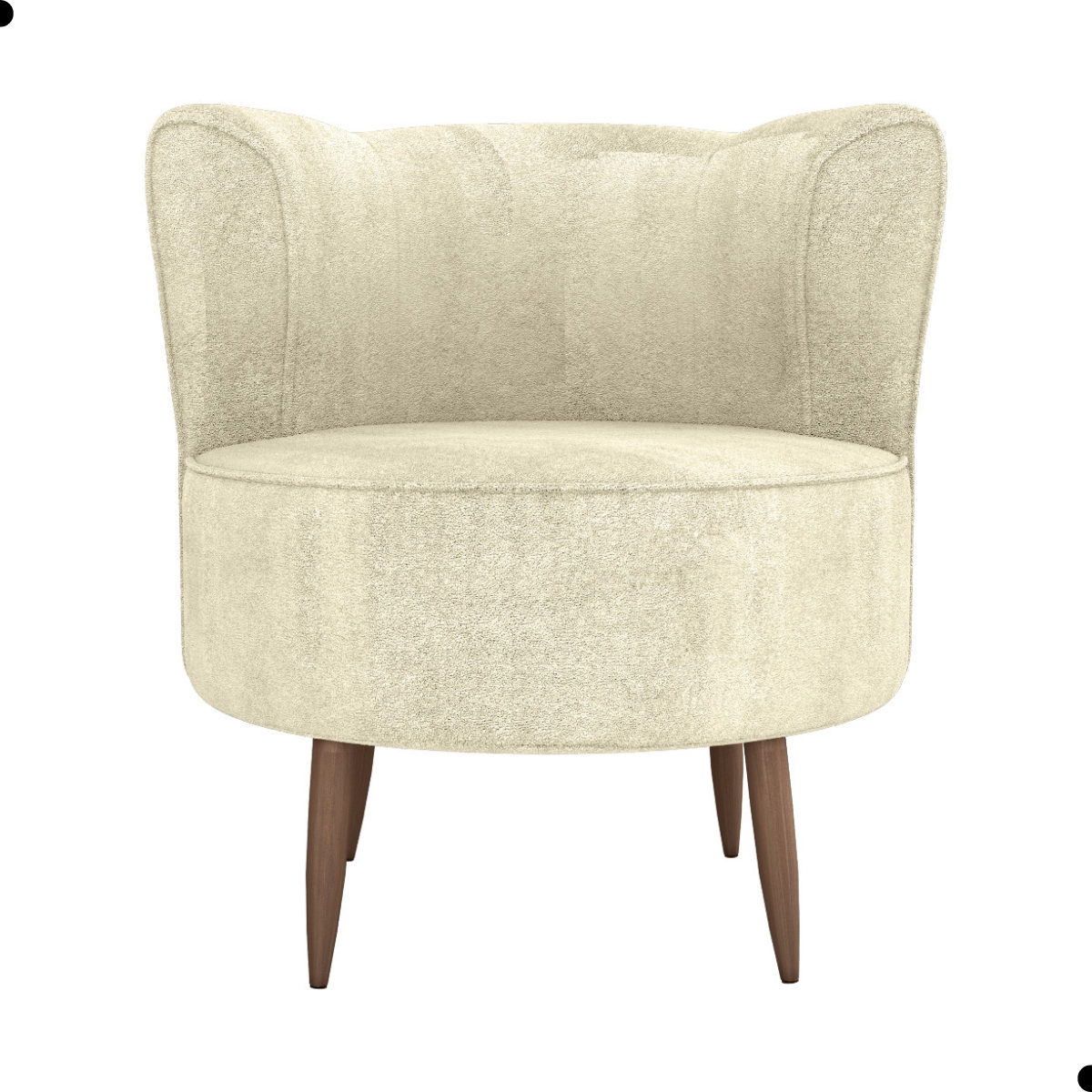 Poltrona Decorativa para Sala Ariel  Boucle Bege