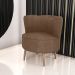 Poltrona Decorativa para Sala Ariel  Boucle Marrom