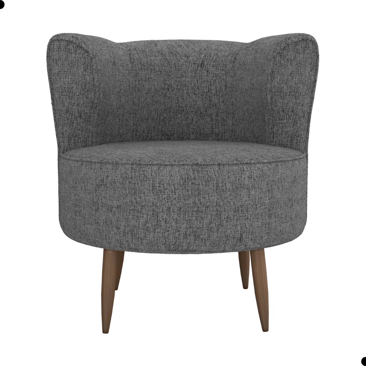 Poltrona Decorativa para Sala Ariel  Linho Chumbo