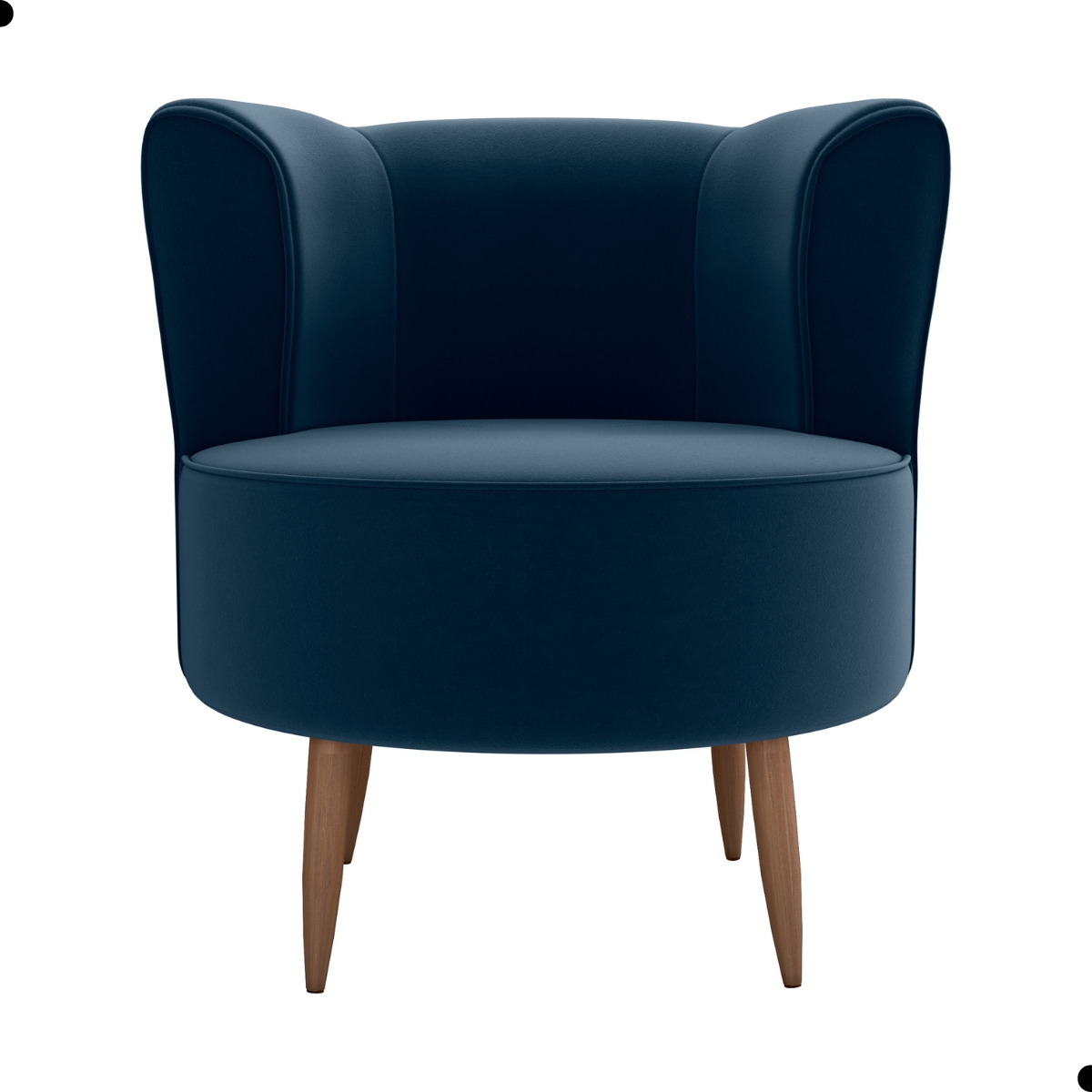 Poltrona Decorativa para Sala Ariel  Veludo Azul