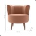 Poltrona Decorativa para Sala Ariel  Veludo Ferrugem