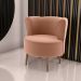 Poltrona Decorativa para Sala Ariel  Veludo Ferrugem