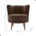Poltrona Decorativa para Sala Ariel  Veludo Marrom