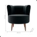 Poltrona Decorativa para Sala Ariel  Veludo Preto