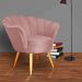 Poltrona Decorativa para Sala Ariel  Veludo Rose