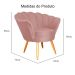 Poltrona Decorativa para Sala Ariel  Veludo Rose
