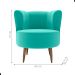 Poltrona Decorativa para Sala Ariel  Veludo Verde Menta