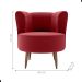 Poltrona Decorativa para Sala Ariel  Veludo Vinho