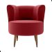Poltrona Decorativa para Sala Ariel  Veludo Vinho