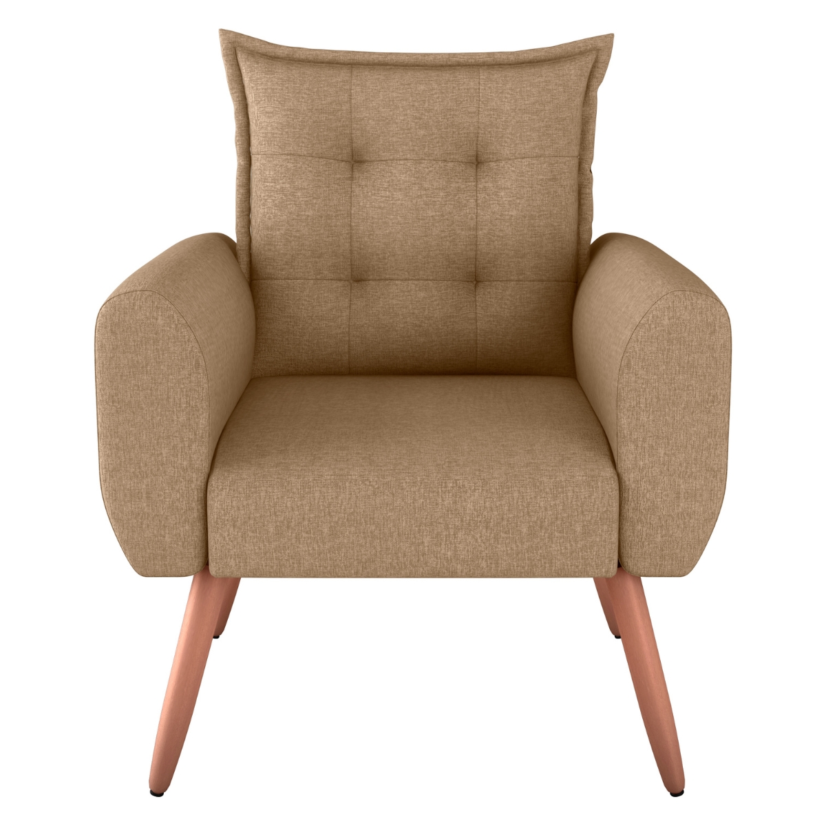 Poltrona Decorativa para Sala Ravi Linho Areia