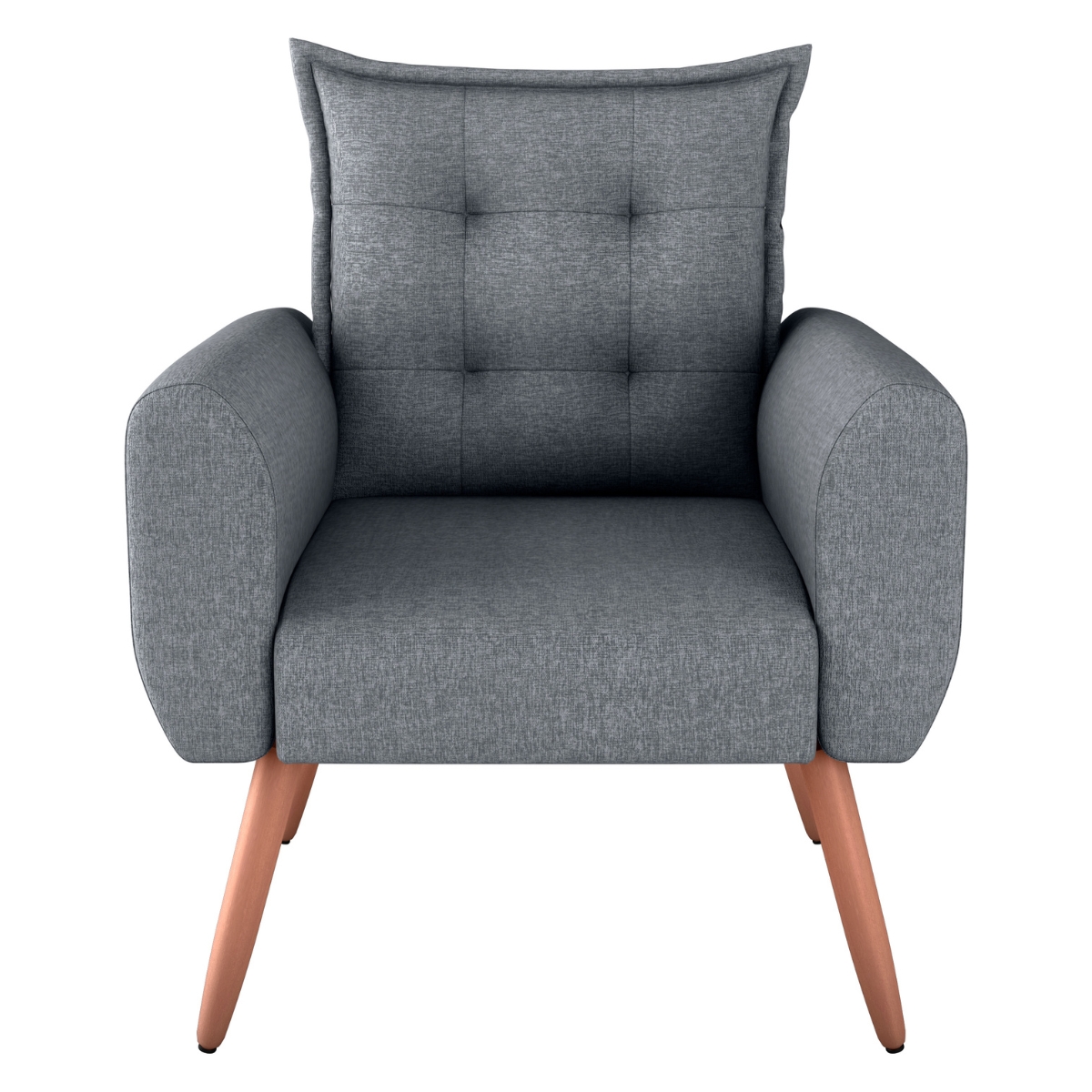 Poltrona Decorativa para Sala Ravi Linho Cinza Saturno