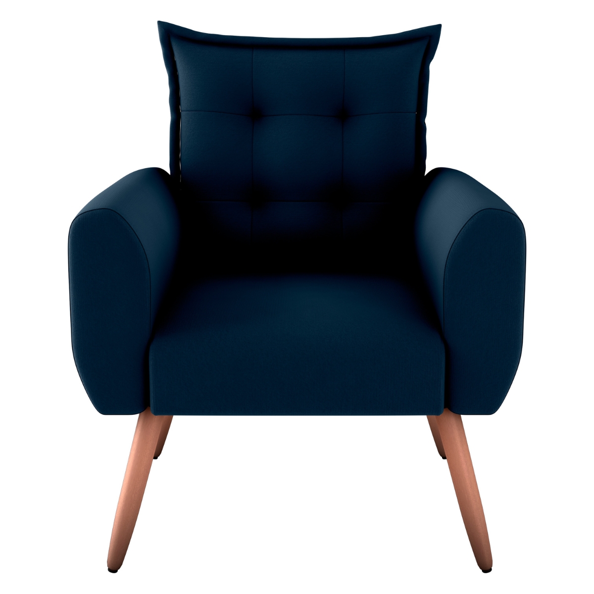 Poltrona Decorativa para Sala Ravi Suede Azul