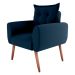 Poltrona Decorativa para Sala Ravi Suede Azul