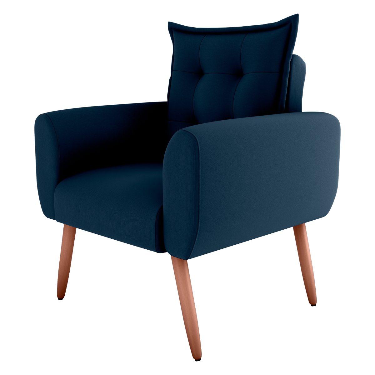 Poltrona Decorativa para Sala Ravi Suede Azul