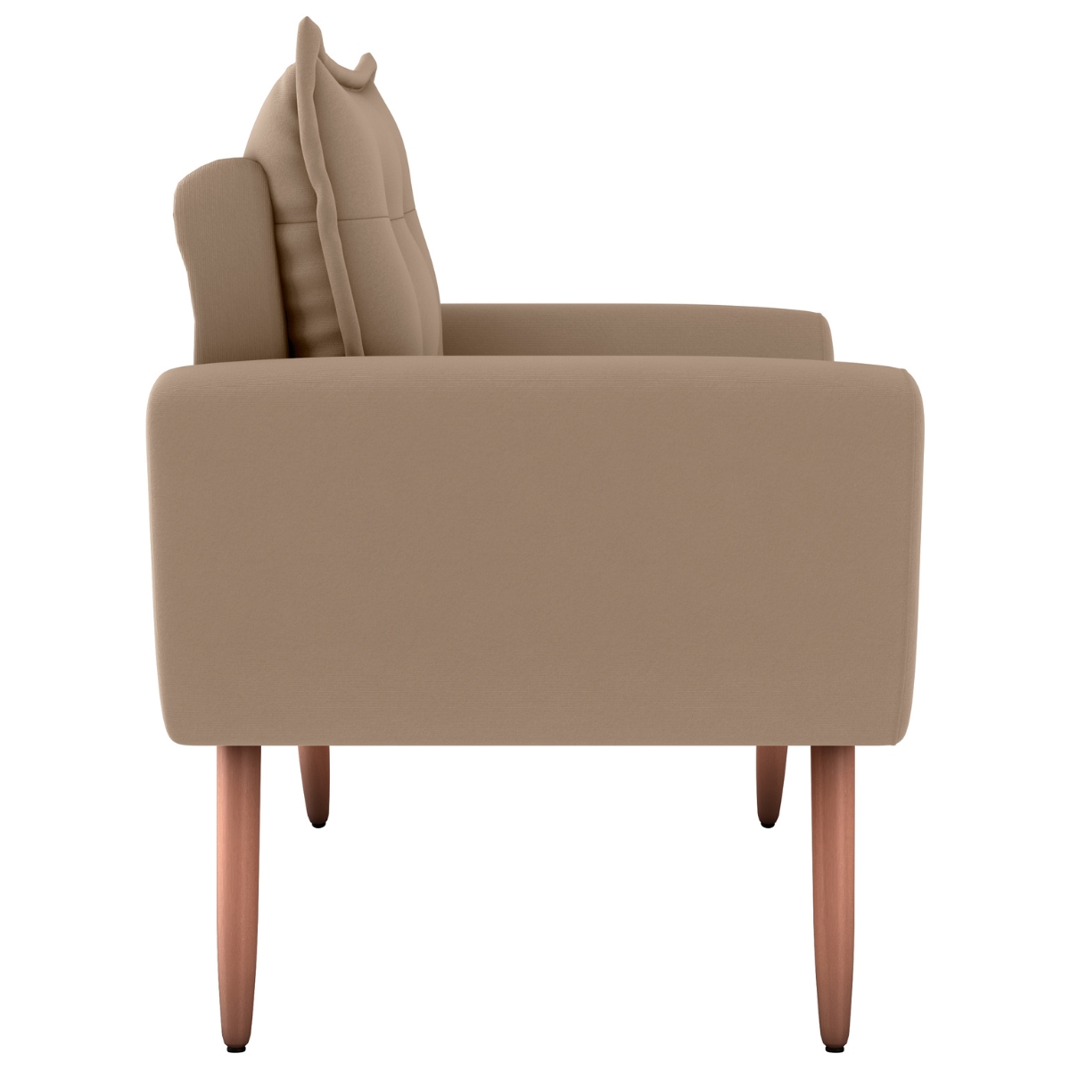 Poltrona Decorativa para Sala Ravi Suede Bege