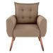 Poltrona Decorativa para Sala Ravi Suede Bege