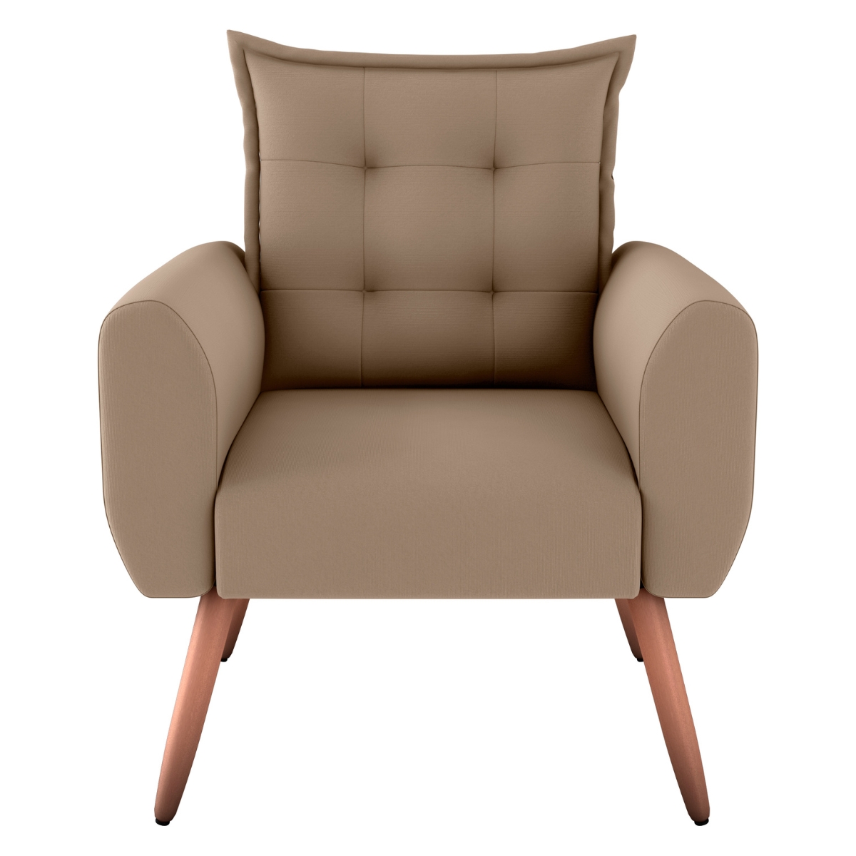 Poltrona Decorativa para Sala Ravi Suede Bege