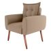 Poltrona Decorativa para Sala Ravi Suede Bege