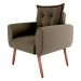 Poltrona Decorativa para Sala Ravi Suede Cappuccino