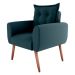 Poltrona Decorativa para Sala Ravi Suede Petróleo