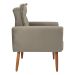 Poltrona Decorativa para Sala Ravi Veludo Cappuccino