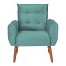 Poltrona Decorativa para Sala Ravi Veludo Verde Menta