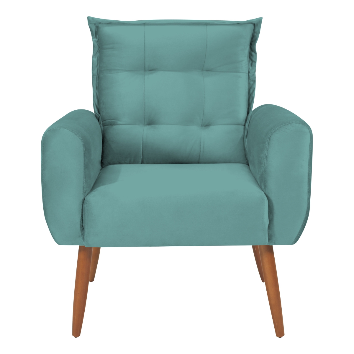 Poltrona Decorativa para Sala Ravi Veludo Verde Menta