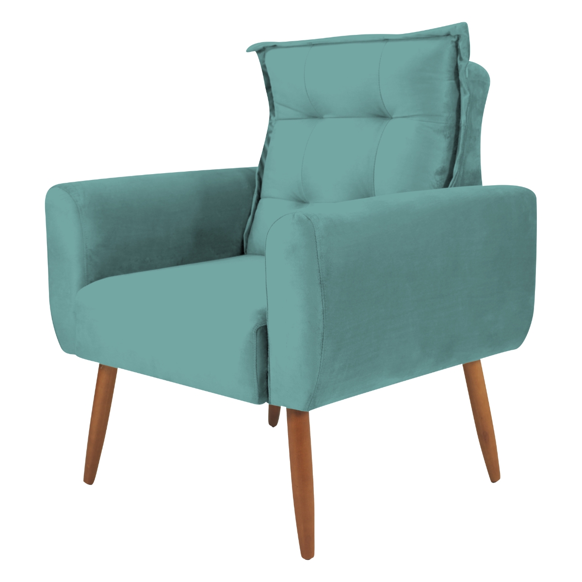 Poltrona Decorativa para Sala Ravi Veludo Verde Menta