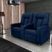 Poltrona Reclinável 2 Lugares Karen Veludo Light Azul